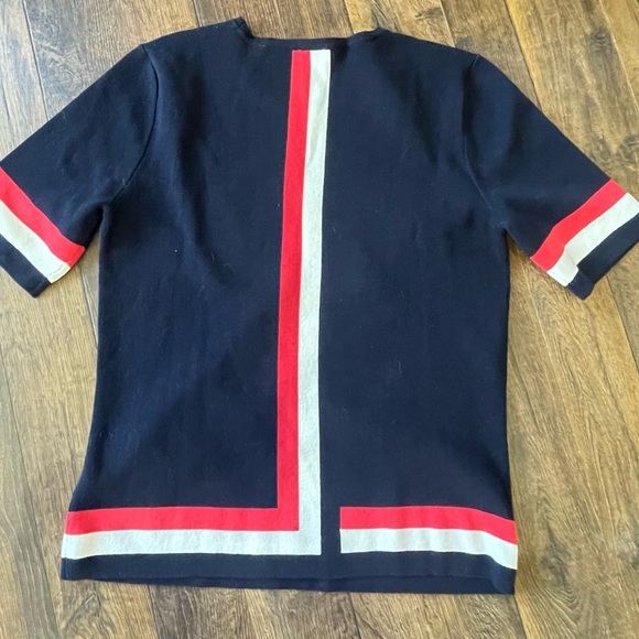 CAbi Navy Hampton Knit Sweater, Matching Skirt Available for Sale Also - Picture 8 of 11